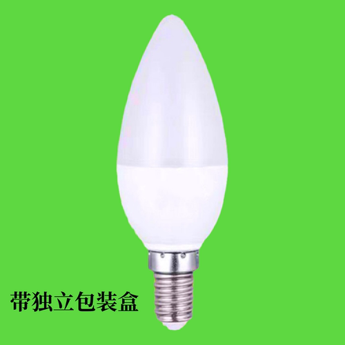 超亮led灯泡节能照明灯细口E14小螺口螺旋拉尾泡水晶灯吊灯尖泡灯 - 图2