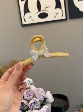 韩国东大门醋酸蝴蝶结大号抓夹百搭简约气质后脑勺盘发鲨鱼夹2026