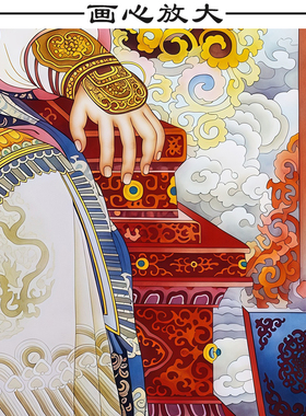 成吉思汗画像挂画家用客厅装饰画蒙古可汗铁木真元太祖皇帝卷轴画
