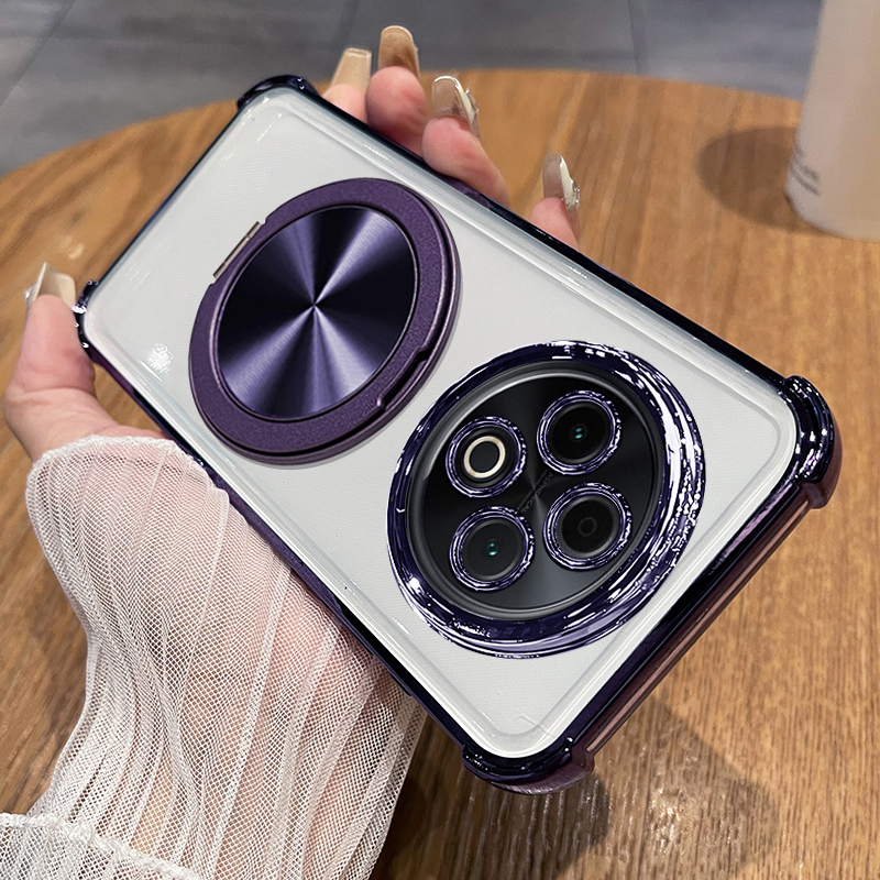 适用vivoy500手机壳vivo透明y500保护硅胶套V2506A自带镜头膜全包防摔软壳voviy男voy女丫新款高级感支架磁吸 - 图2