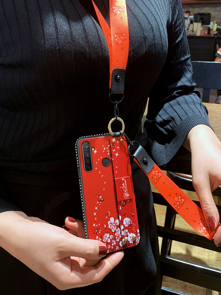 黑贝壳旗舰店realmeQ手机壳realmeX腕带realme X青春版保护硅胶套RMX1971防摔软壳1901挂绳opporealmex真我q女潮钻文艺薄2