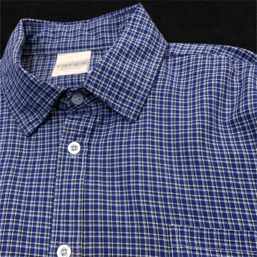 日系格子衬衫男生蓝色小格子衬衣蓝白格上衣穿搭宽松外套男女潮牌,淘宝优惠券,粉丝福利购,淘宝优惠卷
