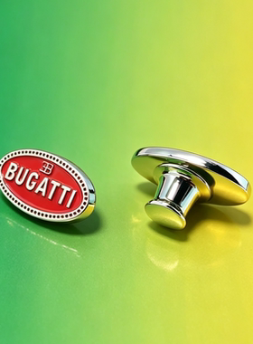 超跑文化周边 | Bugatti Emblem 布加迪车标徽章 光亮金属胸针
