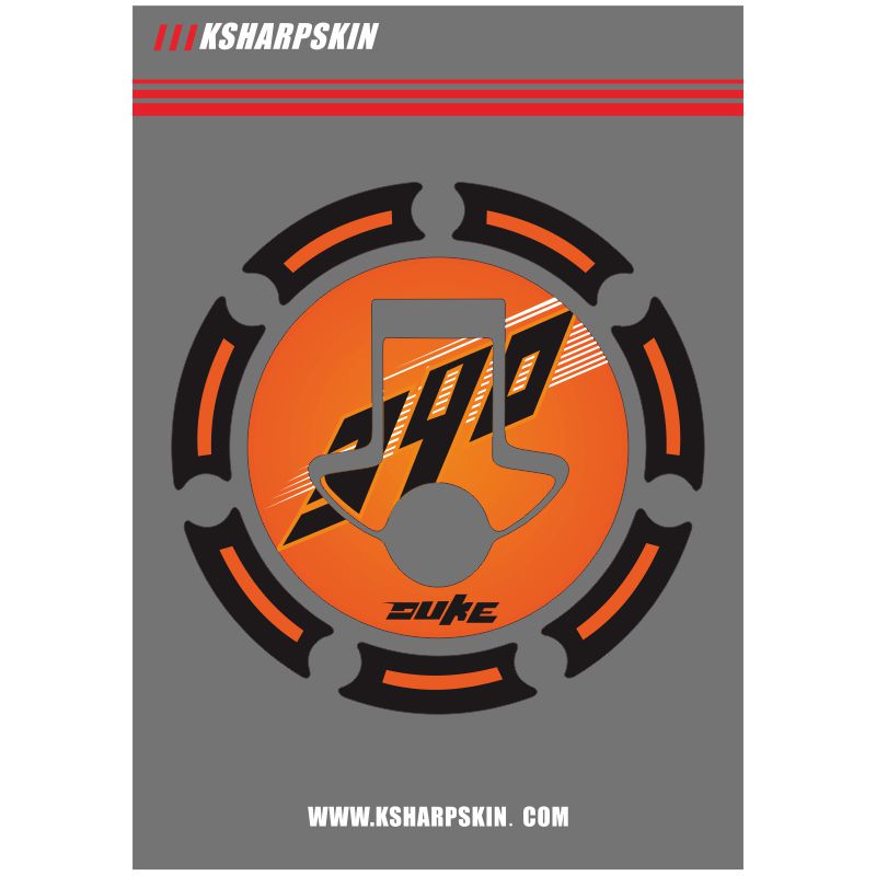 KSHARPSKIN KTM DUKE390 390彩色油箱盖贴 3M鱼骨贴油箱保护贴-图0