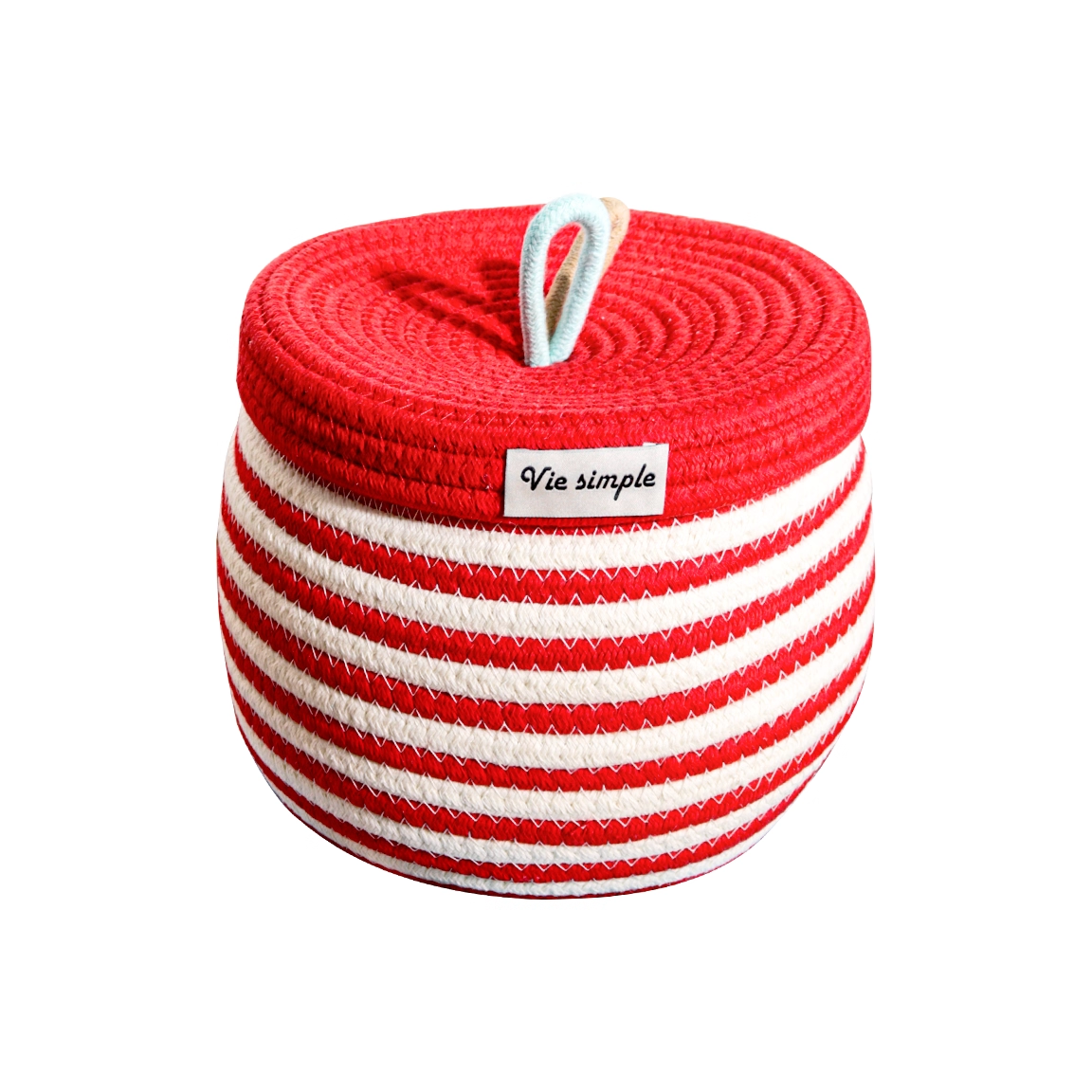 新年礼物盒棉线编织收纳筐苹果礼盒家用零食杂物化妆品玩具置物篮,淘宝优惠券,粉丝福利购,淘宝优惠卷