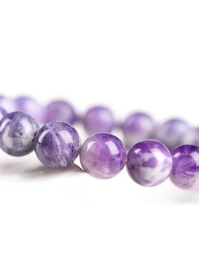 天然紫澳宝圆珠手链 时尚紫砂葡萄奶盖手串