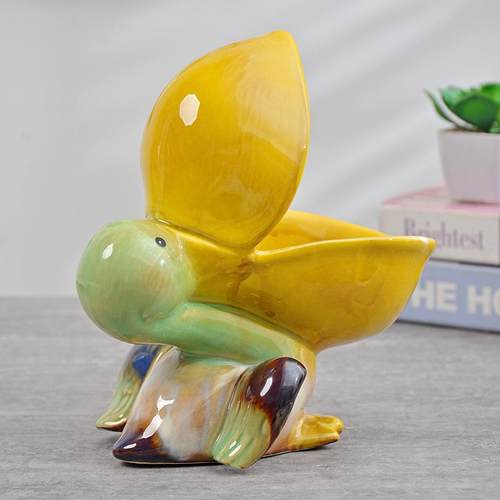 创意海洋系列之鹈鹕招财陶瓷玄关钥匙盘水果盘肥皂盒收纳家居摆件 - 图0