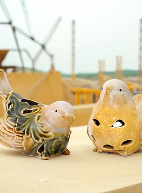 陶瓷祝福现代简约儿童房家居摆件