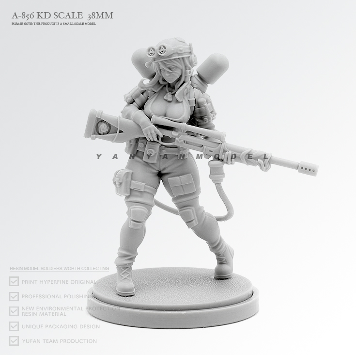 38mm Beauty Soldier 女神系列 树脂兵人(原特白模) A-856 - 图0