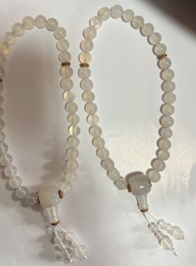 泰斯比哈念珠民族用品天然玛瑙33粒10毫米