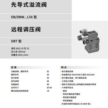 Hengli Lixin pilot valve relief DB20-1-30/31.5/31.5U/31.5X/31.5Y/31.5XYU/V