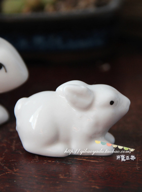 外单zakka杂货陶瓷萌萌妈咪宝宝兔母子兔家居摆件桌面摆设 特惠