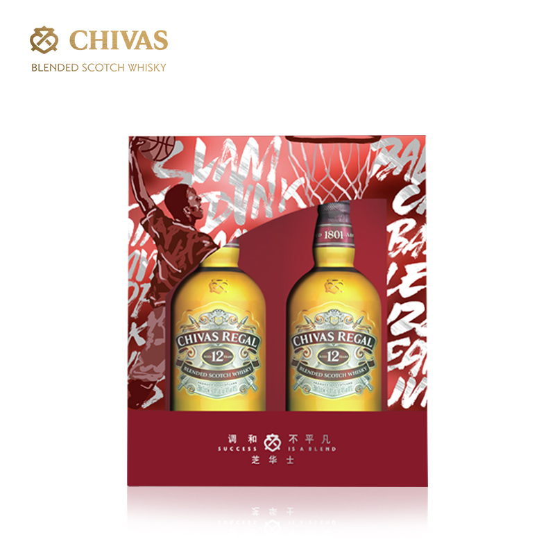 CHIVAS芝华士官方旗舰店Chivas芝华士年鸿运礼盒12年500ml*2 英国进口威士忌洋酒烈酒0