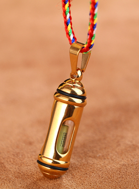 结缘透明瓶楞严咒吊坠男女士嘎乌盒挂件可打开装藏朱砂护身符饰品