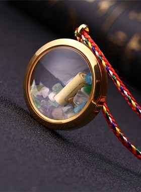 钛钢楞严神咒挂饰盒装舍利子吊坠