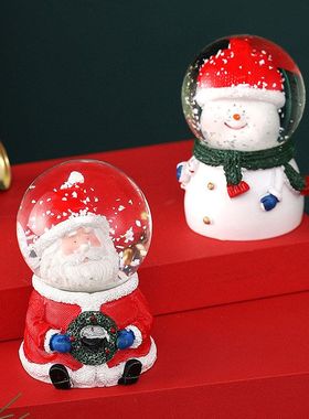 球平安夜雪花梦幻彩灯装饰雪车