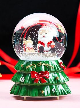 公主小女孩圣诞节梦幻八音盒摆件