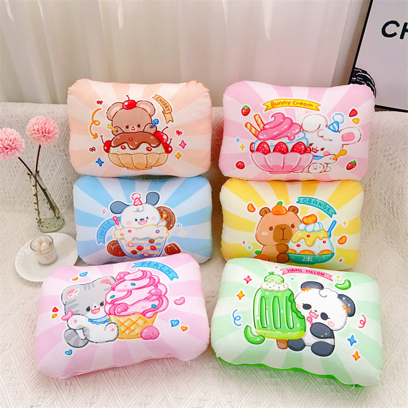 水豚猫咪熊猫兔子记忆棉午睡枕头小学生儿童趴睡觉神器办公室抱枕 - 图1