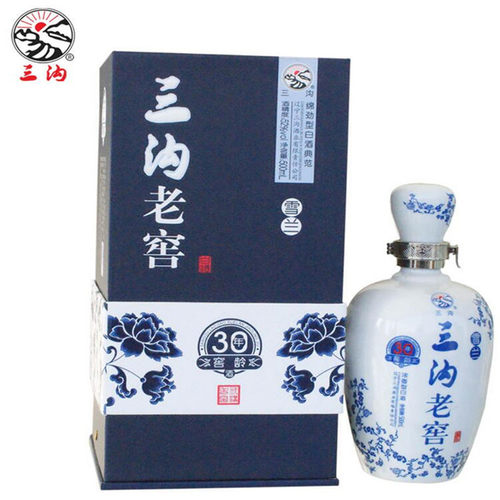 纯粮酿造 三沟老窖雪兰窖龄30年52度500mL浓香型礼盒装白酒 - 图3