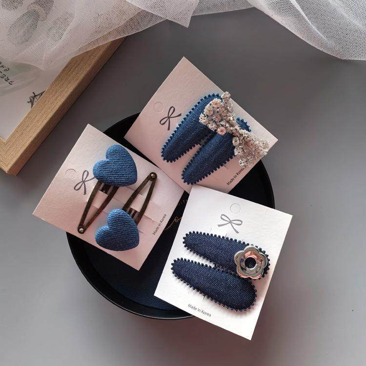 韩国进口牛仔夹套花边水滴椭圆夹套手工diy边夹碎发夹基础材料,淘宝优惠券,粉丝福利购,淘宝优惠卷