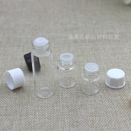 1ml透明小精油瓶2ml迷你分装瓶玻璃试用小样3ml化妆品药水空瓶5ml - 图1