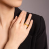 Chao Acer Royal Fan Brushed Gold Ring Pure Gold Ring Women's Ring Set Ring Joint Ring Birthday Gift Price
