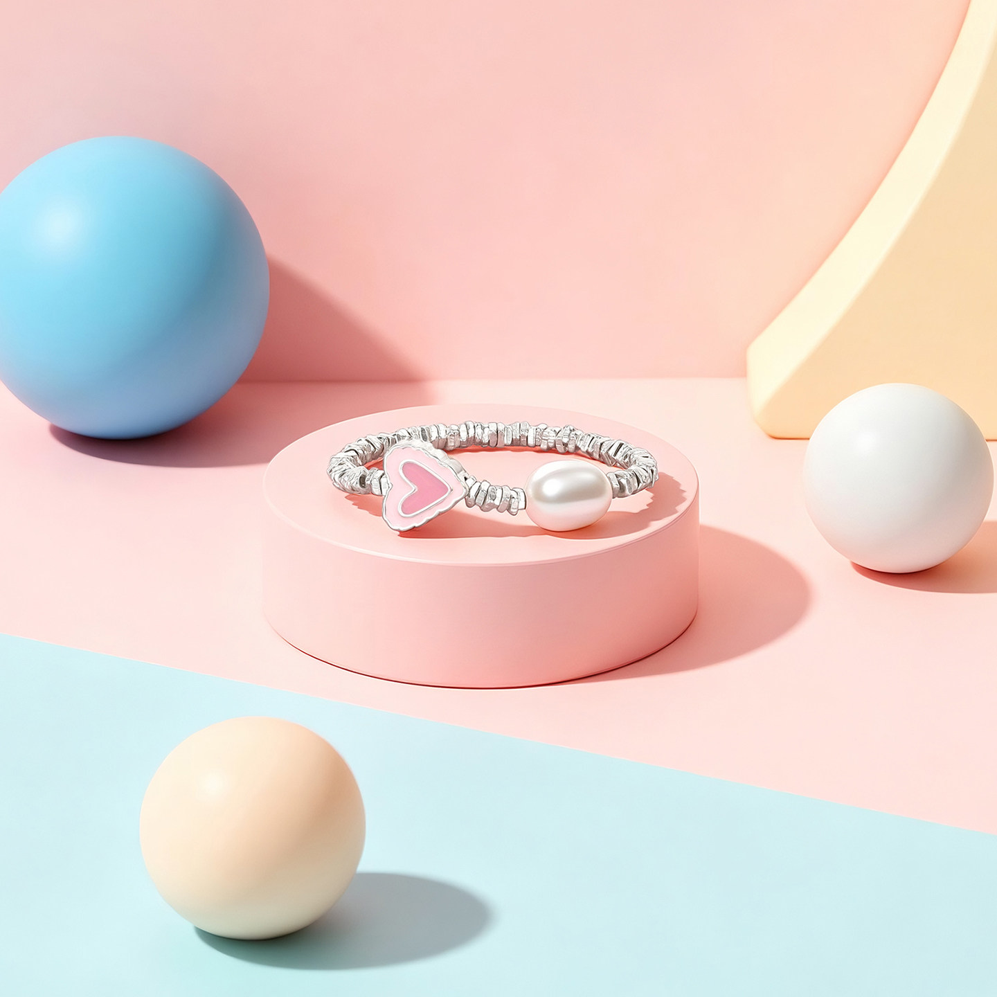 Trendy Acer fun s925 silver ring women's ring silver ring gilded love elastic ring bracelet birthday gift