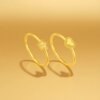 Trendy Acer to simple pure gold ring gold ring ring bracelet 5D hard gold female workplace commuting fashion birthday