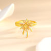 Chaohongji Rainbow Gold Fireworks Gold Ring Pure Gold Symphony 5G Explosive Ring for Women Ring Birthday Gift Pricing