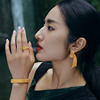 Chao Acer Filigree Wave Gold Ring Pure Gold Ring Ring Bracelet Filigree Intangible Cultural Heritage National Trend Birthday Porphyrin