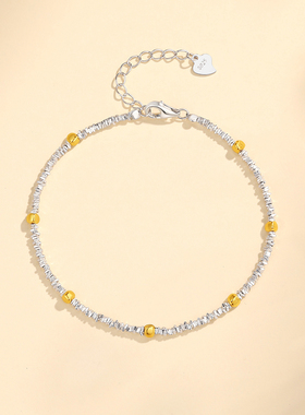 潮宏基蝶恋花S925银手链花朵银饰