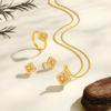 Chao Acer Flower Charm Sihe Ruyi Gold Diamond Necklace Ring Earrings Pure Gold Set Inlaid Birthday Gift