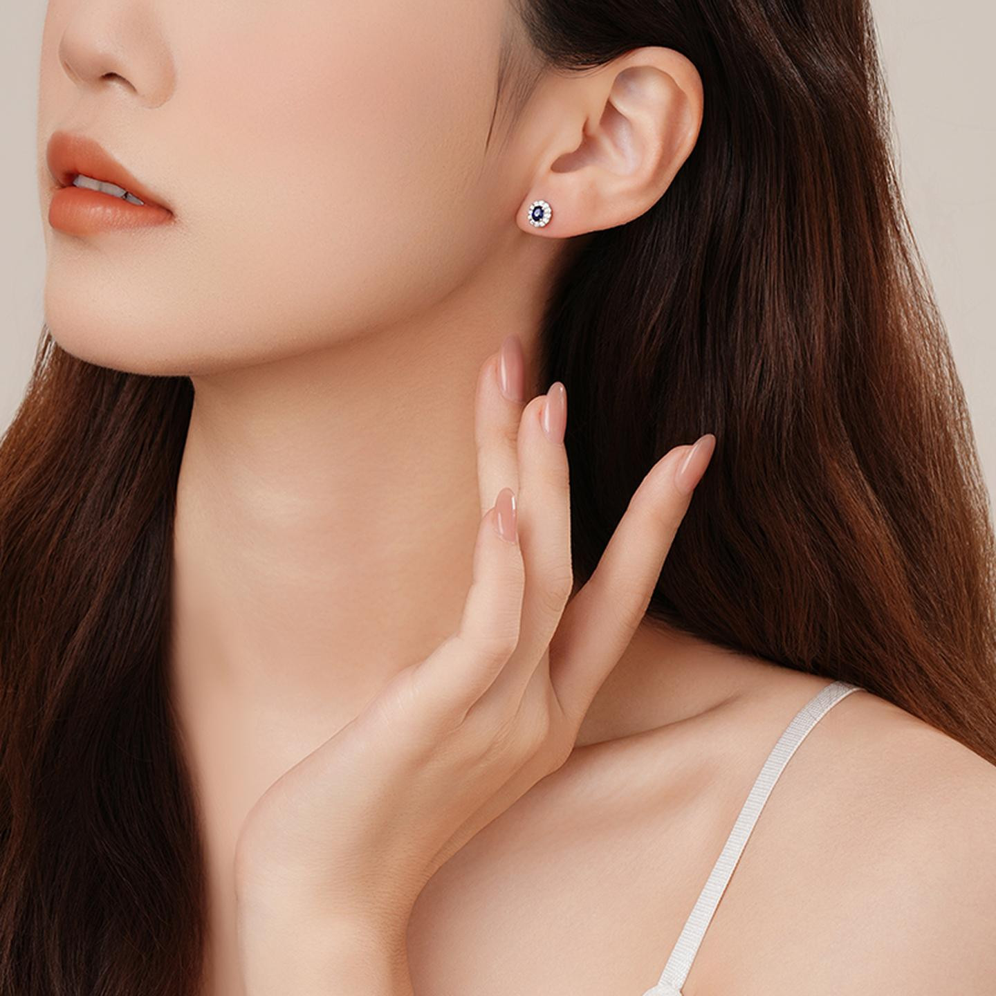 潮宏基追光s925银蓝宝石耳钉银饰耳饰礼物高级送女友妈妈礼物,淘宝优惠券,粉丝福利购,淘宝优惠卷