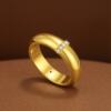 Chao Acer Royal Style Dolphin Back Full Gold Diamond Ring Gold Ring 5D Hard Gold Looks Big Loach Back Inlaid with Dot Diamonds