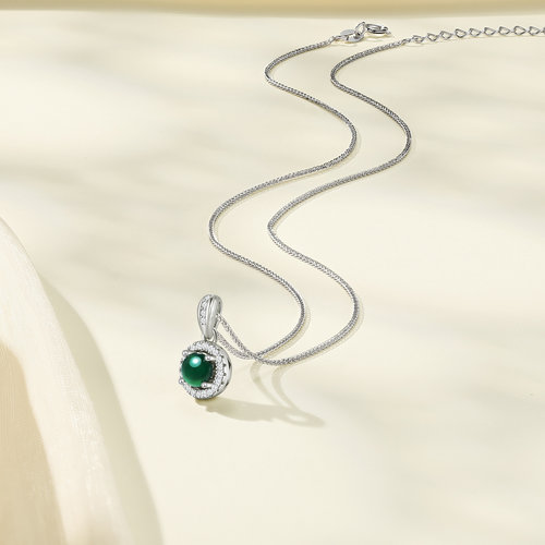 潮宏基追光s925银项链银饰翡翠冰种坠链颈饰礼物葫芦送妈妈礼物女 - 图2