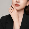 Trendy Acer royal gold diamond ring solid gold diamond ring hand ornaments inlaid with love ring for women birthday gift