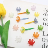 Милый акриловый матовый аксессуар в форме цветка ручной работы, серьги, аксессуары, в цветочек