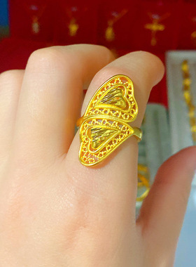 日韩金戒指女欧币镀金百搭首饰