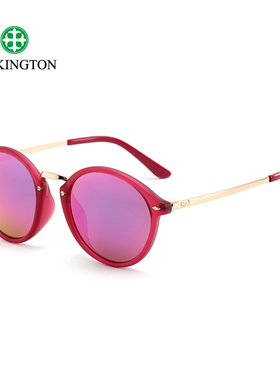 墨镜复古风圆框偏光玻璃太阳眼镜