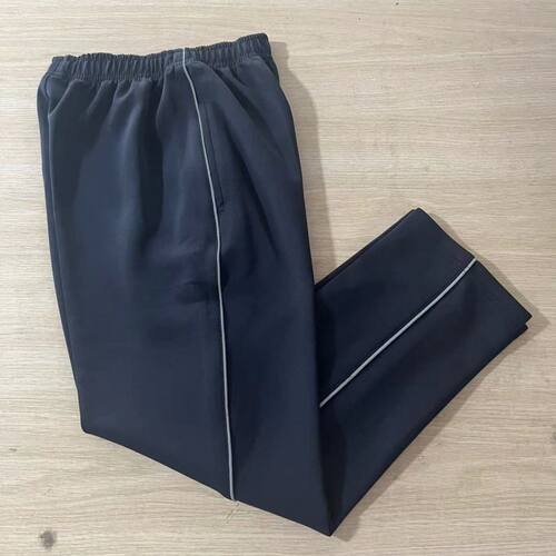 中小学生校服裤子藏蓝色反光条运动裤细灰杠冬加绒两道杠反光灰条 - 图1