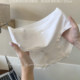 Cream solid color small flower mid-waist hip underwear for women