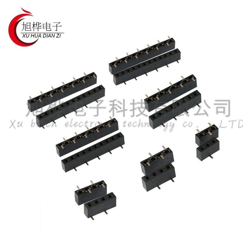 2.54MM贴片单排母 塑高8.5/7.1/5.0/3.5MM2P3P4P6P-40P耐高温镀金 - 图1