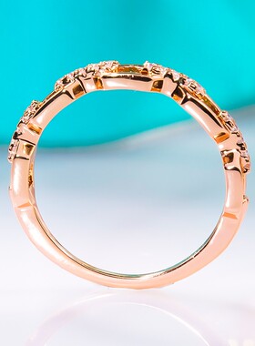 chin时尚莫桑钻链条戒指