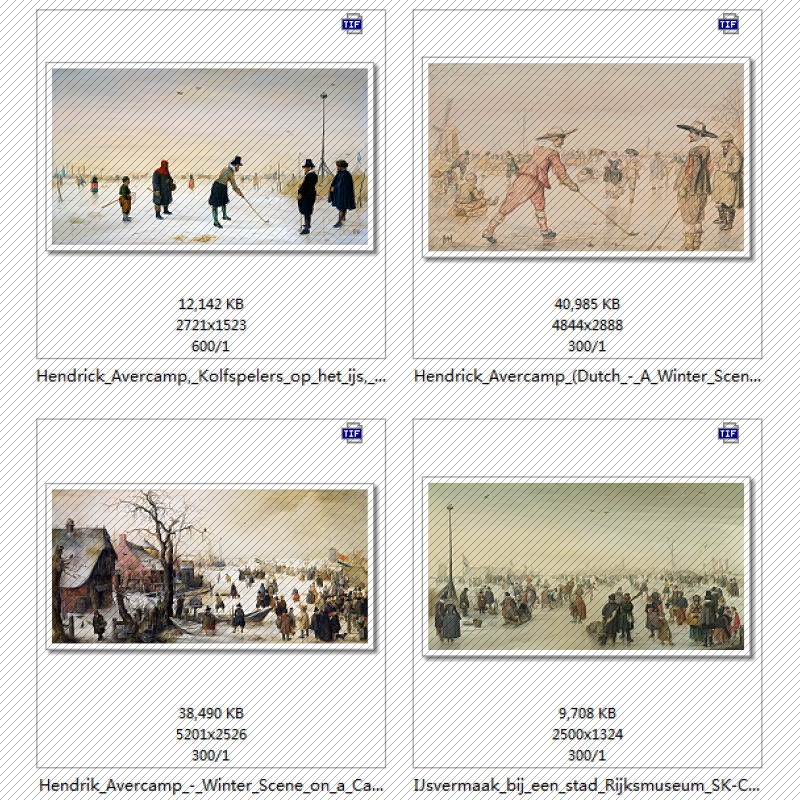 K116【荷兰】阿维坎普（Hendrick Avercamp）油画高清网传图库 - 图3