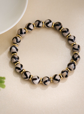 天然玛瑙多宝达洛天珠手串单圈藏式文玩佛珠富甲宝瓶转运天珠手链