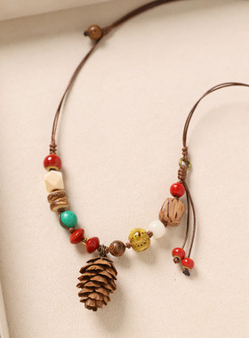 原创设计植物果实项链新中式配饰