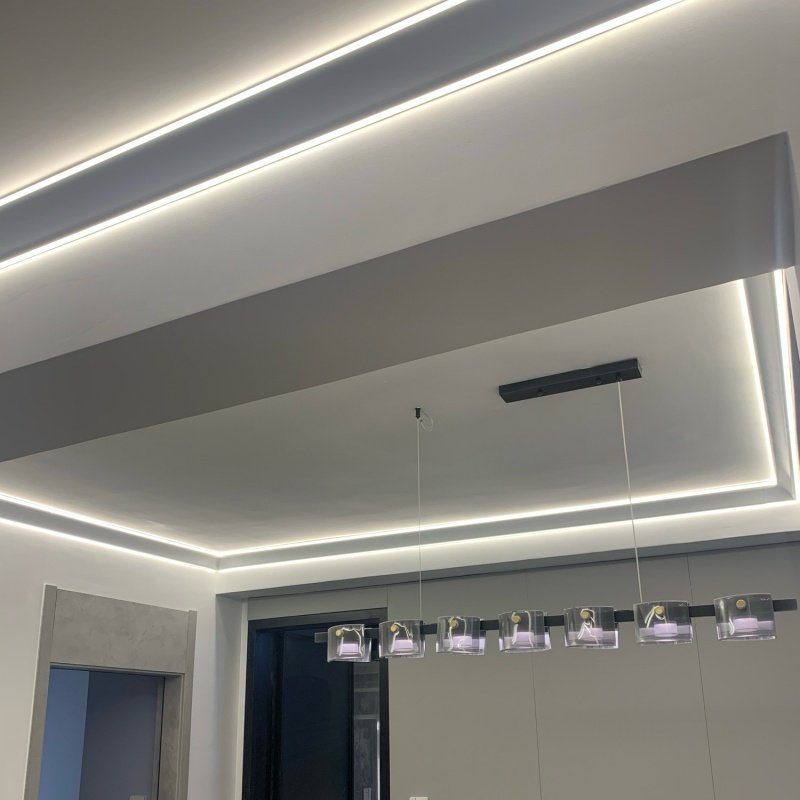 明装LED双面发光顶角线灯免吊顶客厅石膏线条灯阴角线无主灯,淘宝优惠券,粉丝福利购,淘宝优惠卷