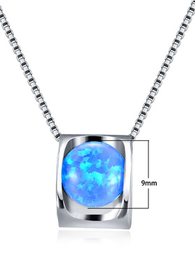 正方形欧泊女士银链现货