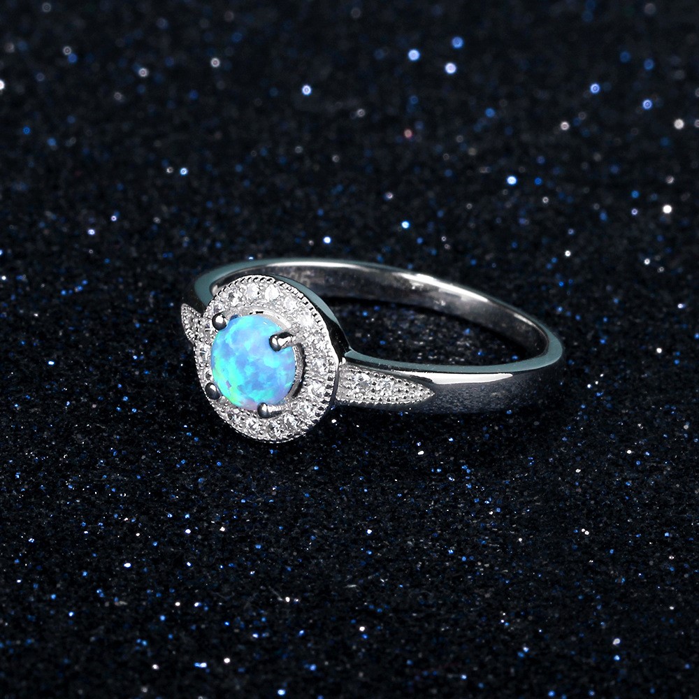 Whole body S925 sterling silver inlaid with imported opal