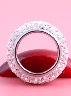 新款欧美女士复古大气7排镶钻15MM满钻个性时尚夸张时尚镶钻戒指